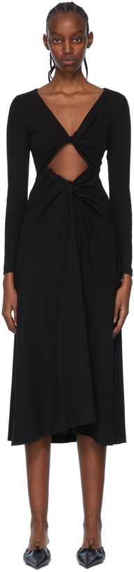 Photo: Rosetta Getty Black Cotton Midi Dress