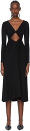 Rosetta Getty Black Cotton Midi Dress