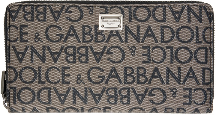 Photo: Dolce & Gabbana Brown & Black Jacquard Wallet
