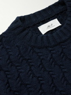 Mr P. - Cable-Knit Wool Sweater - Blue