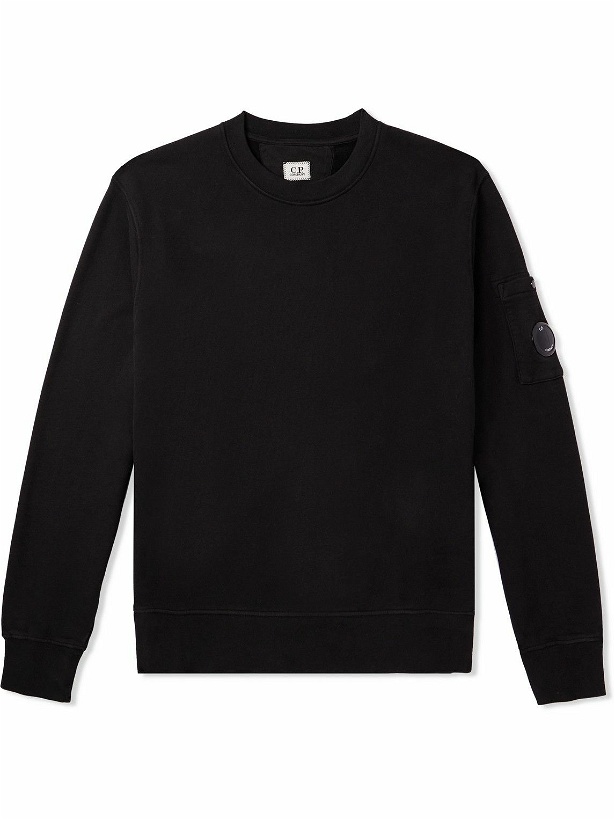 Photo: C.P. Company - Logo-Appliquéd Brushed Cotton-Jersey Sweatshirt - Black