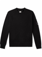C.P. Company - Logo-Appliquéd Brushed Cotton-Jersey Sweatshirt - Black