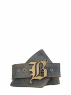 BLUMARINE - Denim Logo Belt