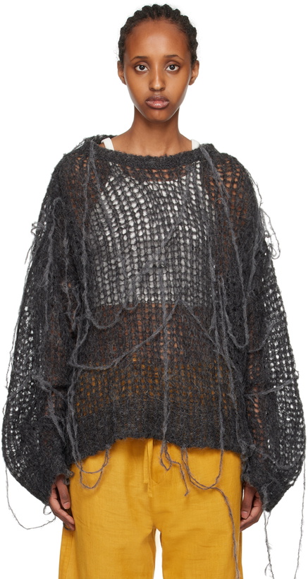 Photo: AIREI Gray Loose Thread Sweater