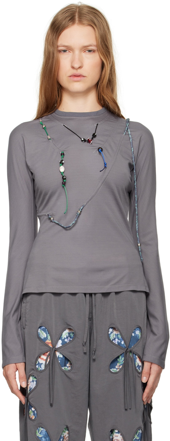 J.Kim Gray Amulet T-shirt