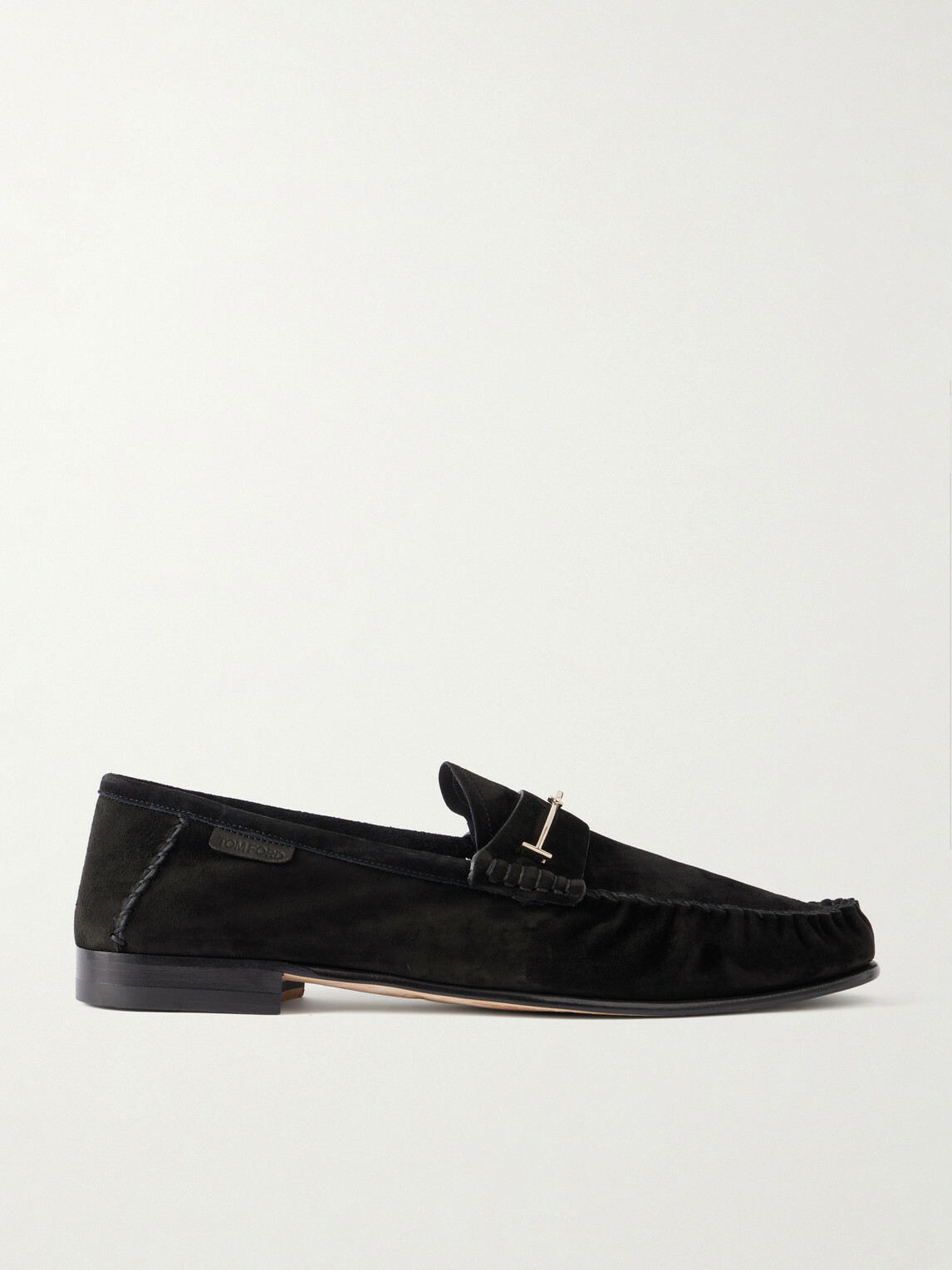 TOM FORD - Ripley Embellished Suede Loafers - Black