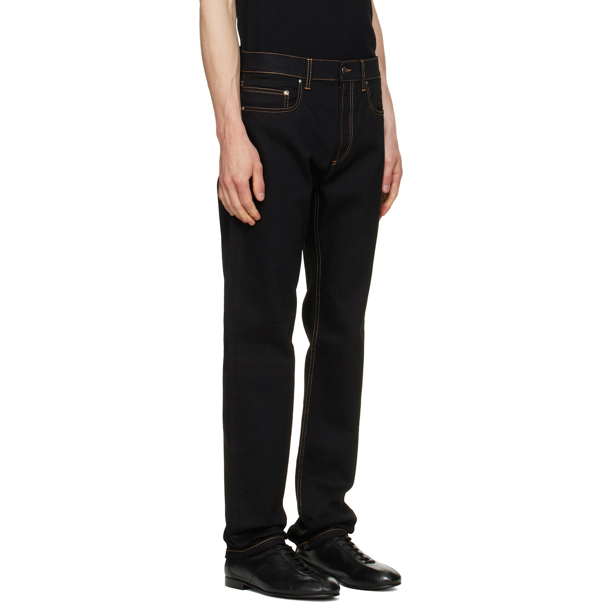 Versace Black Tapered Jeans