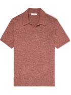 Mr P. - Cotton and Linen-Blend Polo Shirt - Red