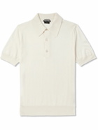 TOM FORD - Slim-Fit Cashmere and Silk-Blend Polo Shirt - Neutrals