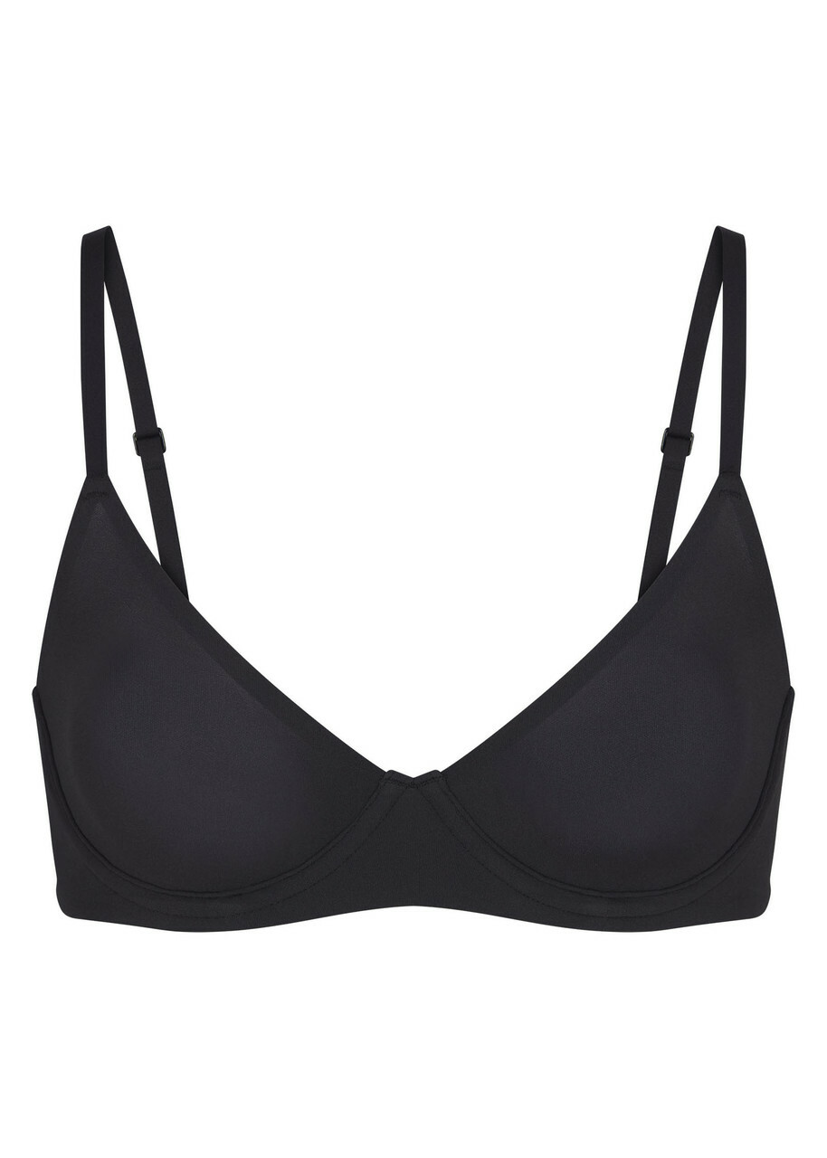 Skims Unlined Stretch-jersey Demi bra Black