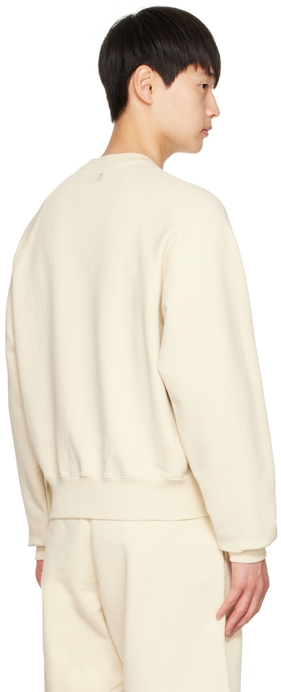 AMI Alexandre Mattiussi SSENSE Exclusive Off-White Ami de Cœur Sweatshirt