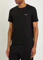 Boss Waffle Cotton-blend T-shirt Black