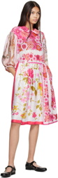 Comme des Garçons Girl Pink Floral Midi Dress