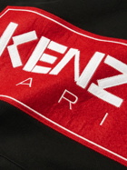 KENZO - Logo-Appliquéd Stretch-Cotton Jersey Hoodie - Black