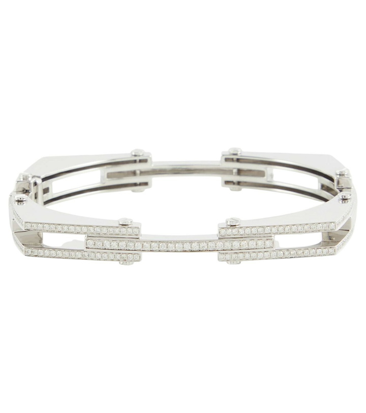 Photo: Rainbow K Chrome 14kt white gold bangle with diamonds