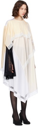 MARIE ADAM-LEENAERDT Off-White Underskirt Midi Dress
