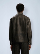 Palm Angels Curved Logo Coated Overshirt