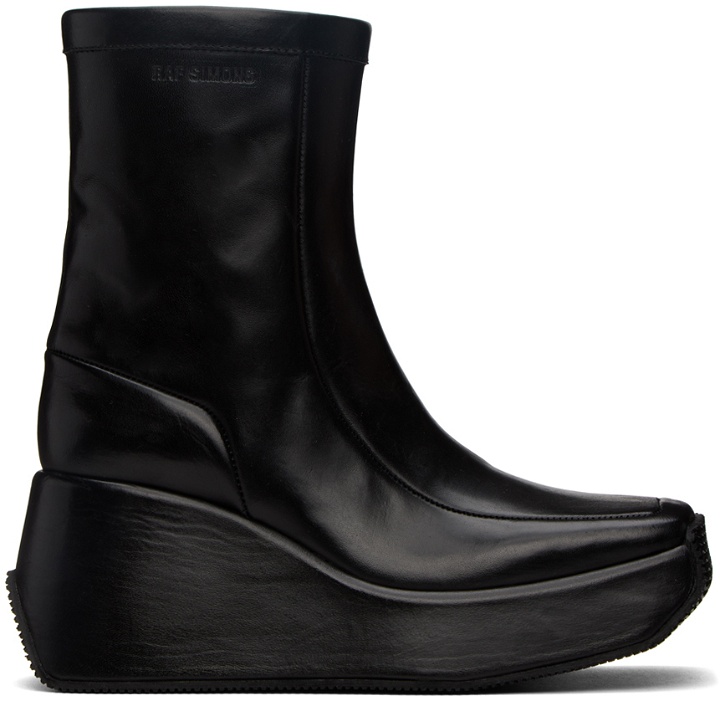 Photo: Raf Simons Black Leather Ankle Boots
