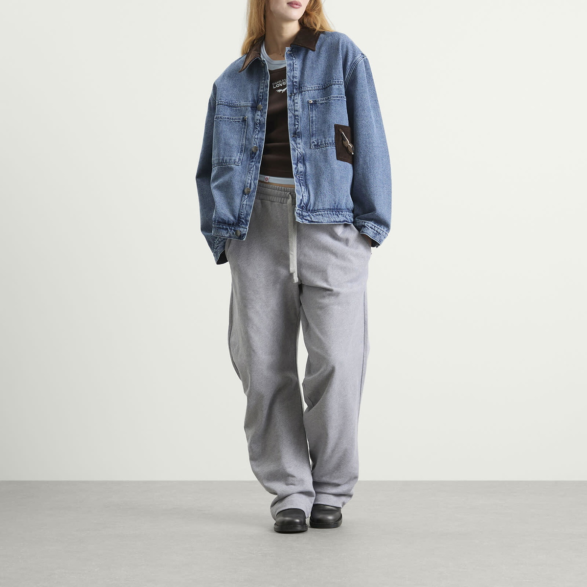 Charles Jeffrey Loverboy Women's Topsy Turvy Joggers in Grey Marl