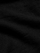 Barena - Linen and Cotton-Blend Polo Shirt - Black