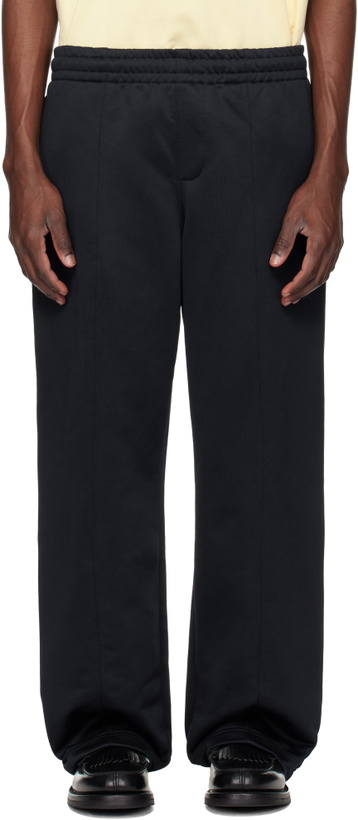 Photo: Lacoste Black Loose Fit Fleece Sweatpants