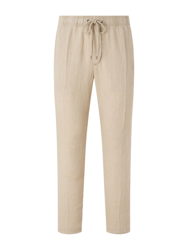 Photo: James Perse - Straight-Leg Garment-Dyed Linen Drawstring Trousers - Neutrals