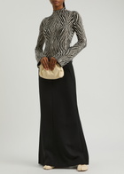 BY Malene Birger Bernie Zebra-intarsia Stretch-knit Jumper Brown