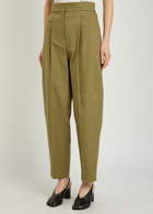 Joseph Paver Tapered-leg Cotton Trousers Green