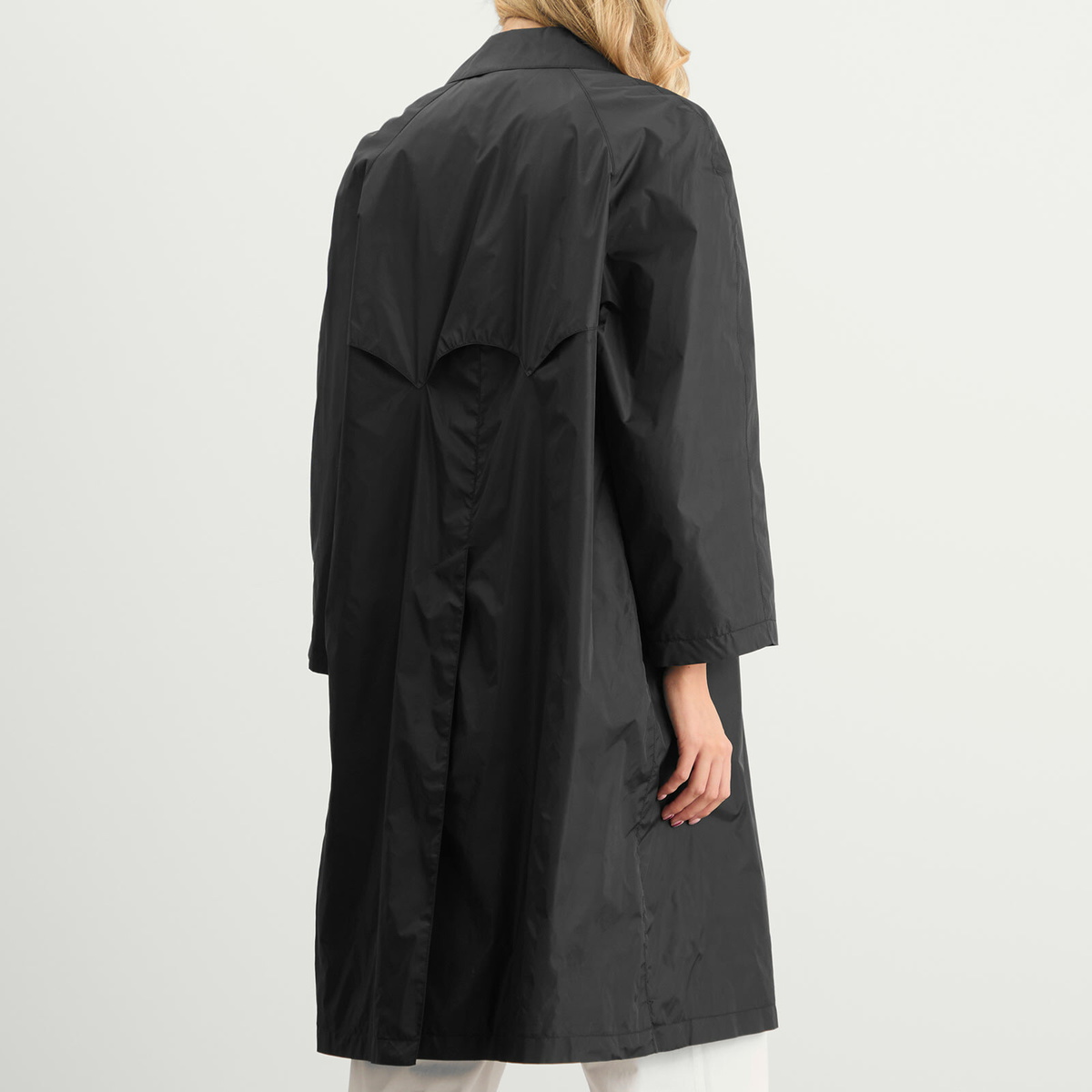 Nothing Written Women's Urban Nylon Trench Coat in Black