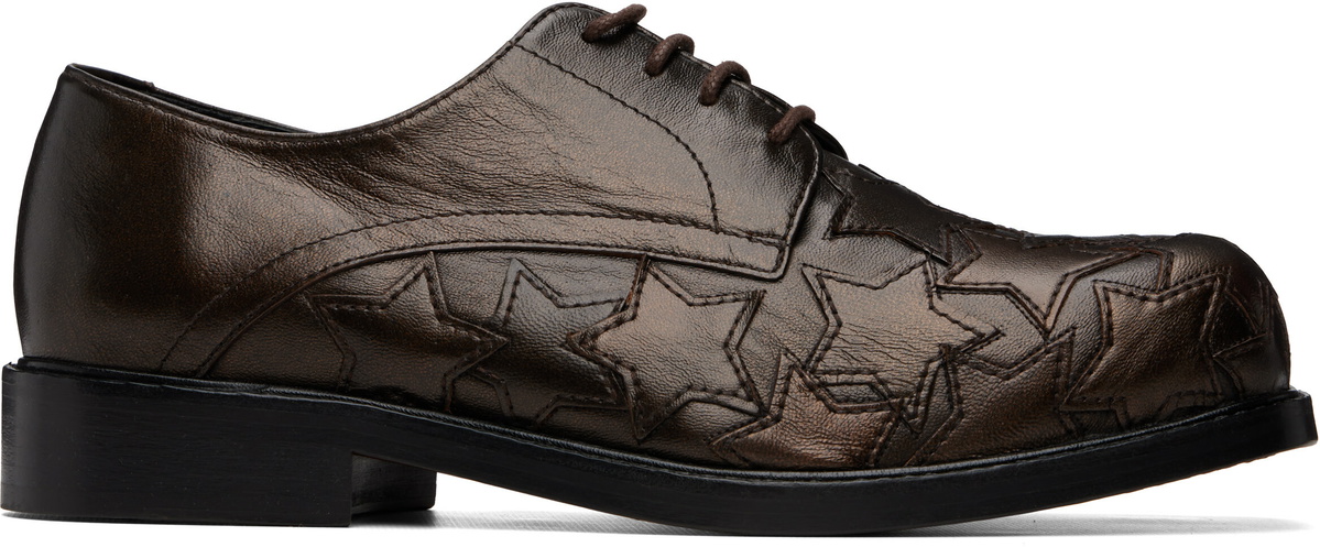 Stefan Cooke Brown Star Square Toe Derbys
