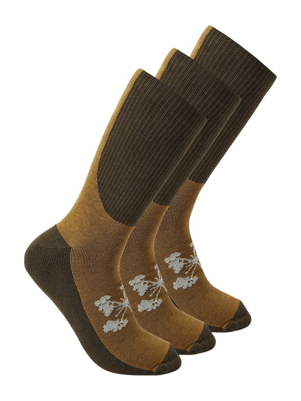 Photo: Portal - Lineage Three-Pack Cotton-Blend Socks - Green