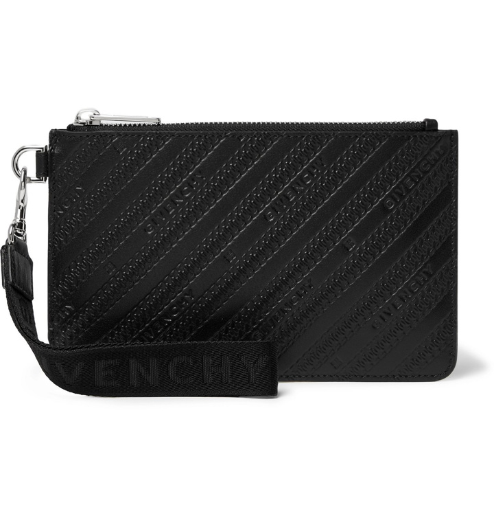 Photo: Givenchy - Logo-Debossed Leather Pouch - Black
