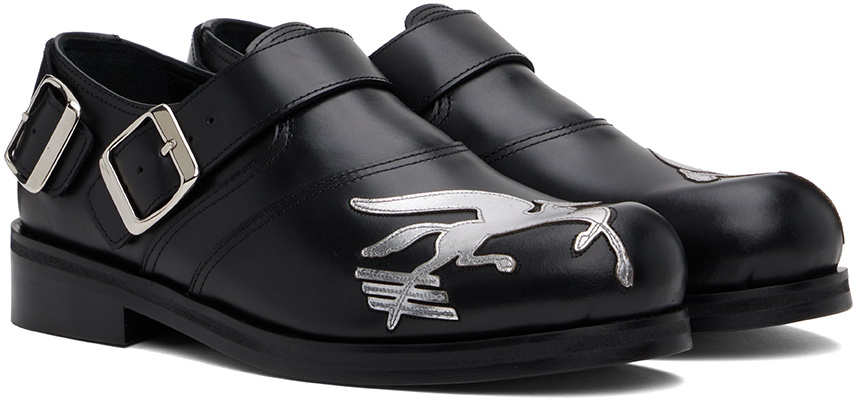 Stefan Cooke Black & Silver Pegasus Biker Monkstraps Stefan Cooke