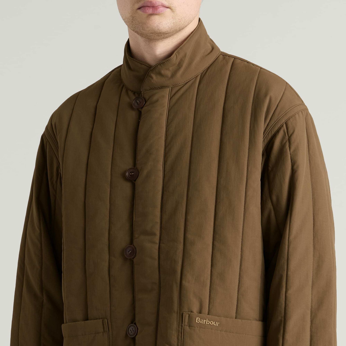 Barbour Men's Heritage + Endurance Quilted Jacket in Sepia