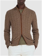 LORO PIANA - Bomber Cashmere Knit Zip Up Sweater