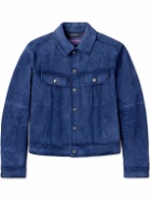 Ralph Lauren Purple label - Clifton Suede Trucker Jacket - Blue