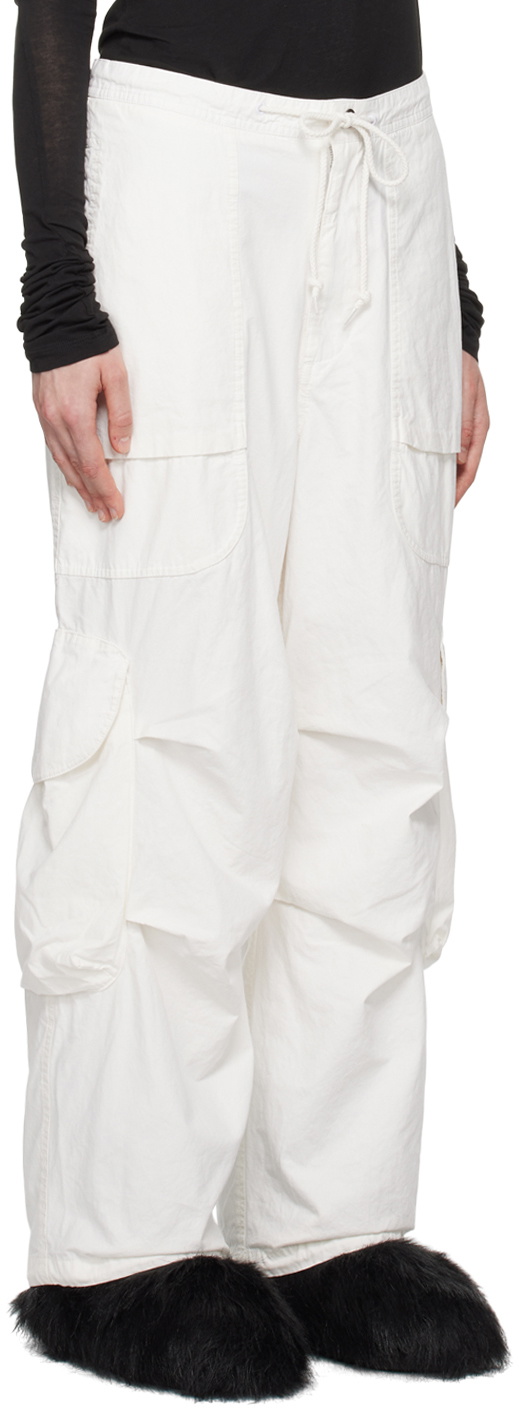 {*ン様 ENTIRE STUDIOS Freight cargo white Entire Studios White Freight Cargo Pants Entire Studios