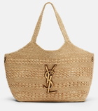 Saint Laurent Icare Medium raffia tote bag