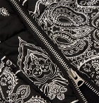 Sacai - Printed Cotton-Canvas and Matte-Satin Jacket - Men - Black