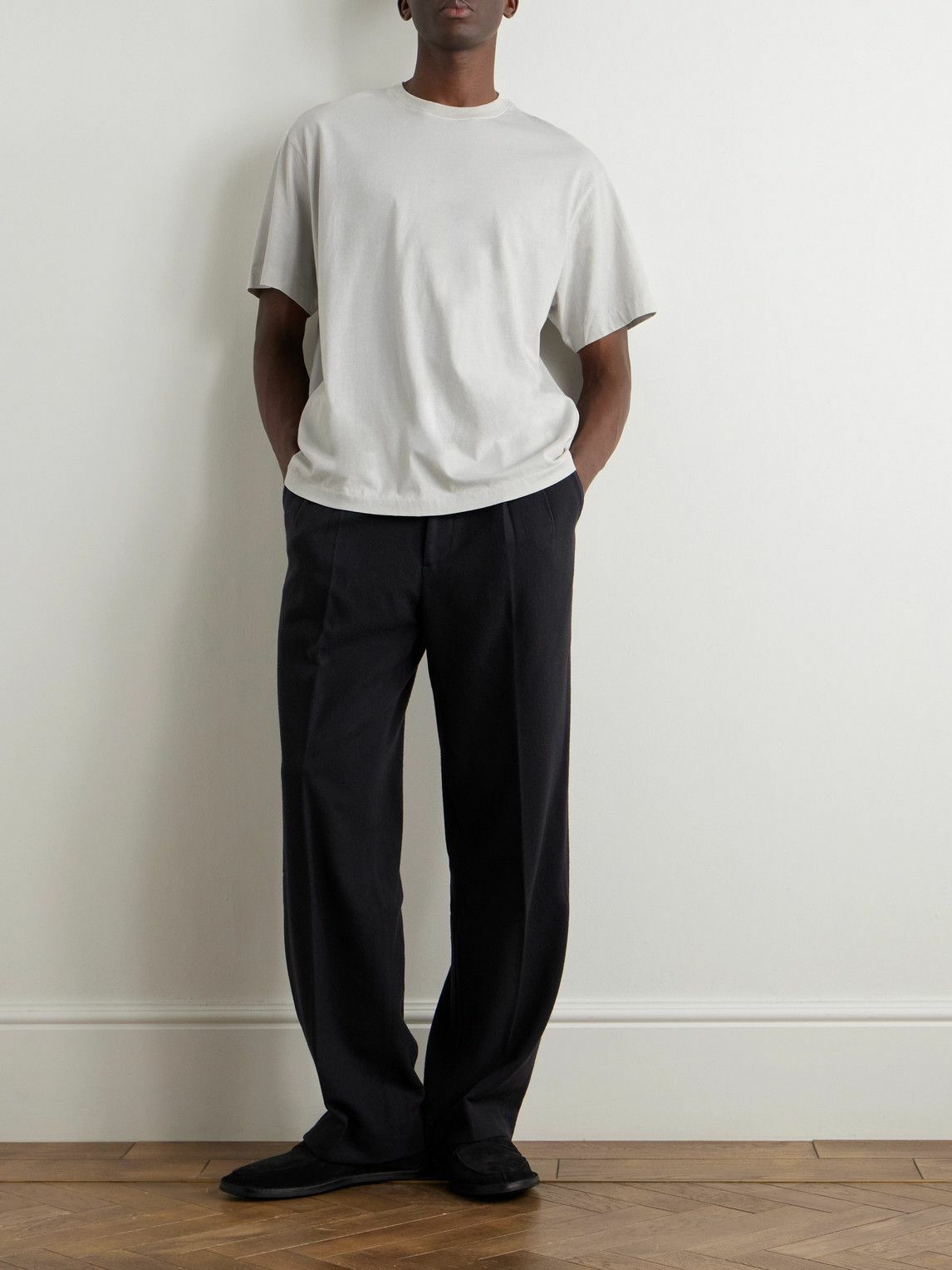SSAM - Charlie Organic Cotton-Jersey T-Shirt - Gray