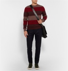 Berluti - Striped Cashmere, Silk and Wool-Blend Sweater - Men - Red