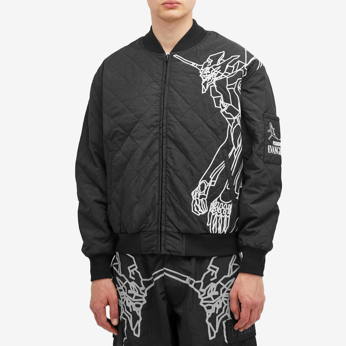 Pleasures Men's Humanoid Reversible Bomber Jacket in Black