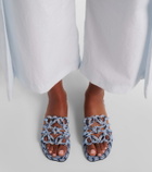 Loewe Paula's Ibiza Petal Anagram canvas slides