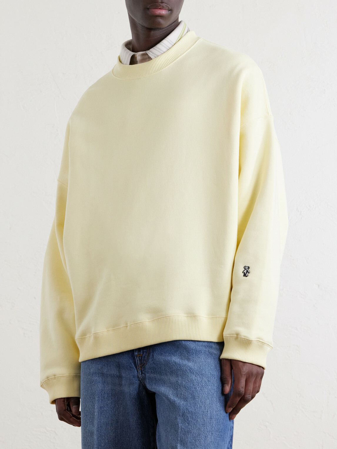 The Elder Statesman - Coast Oversized Cotton-Jersey Sweatshirt - Yellow