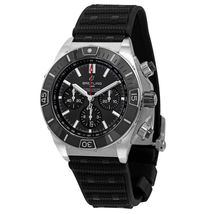 Photo: Breitling Super Chronomat B01 Chronograph Automatic Chronometer Black Dial Mens Watch AB0136251B2S1