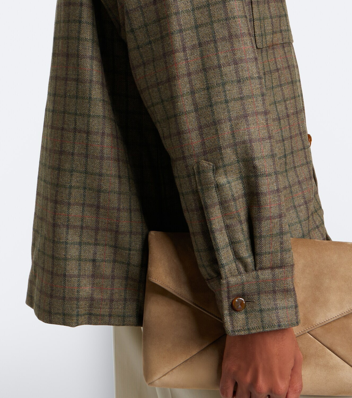 Blazé Milano Olmida Berber checked wool and cashmere jacket