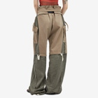 Ottolinger Women's Baggy Cargo Trousers in Olive Green