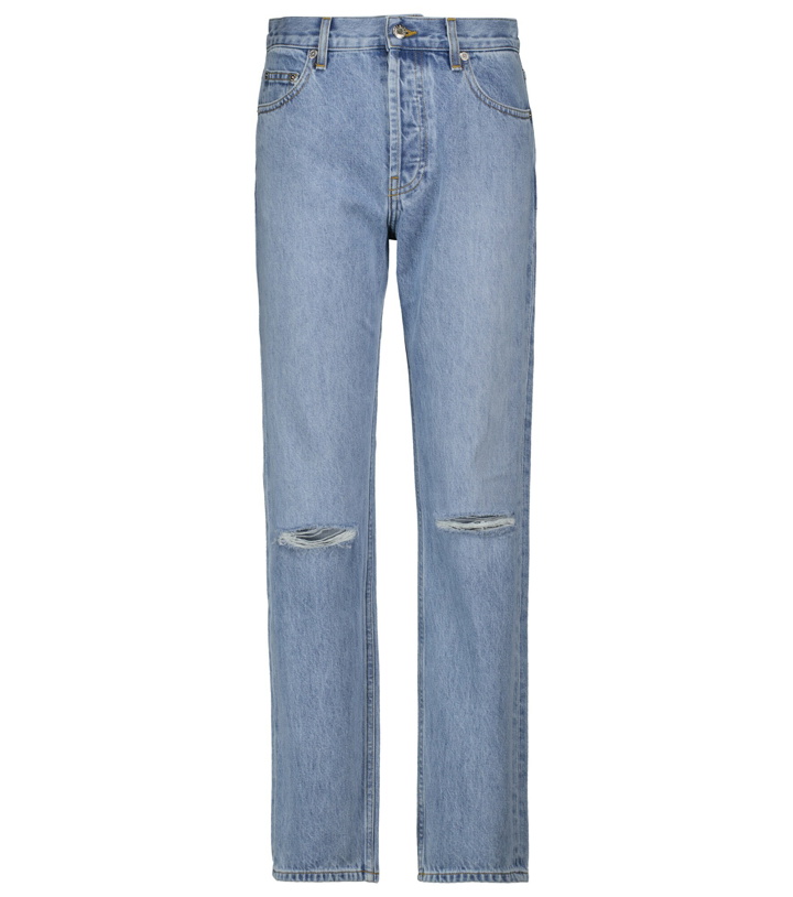Photo: Helmut Lang - Distressed high-rise straight jeans