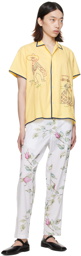 HARAGO Yellow Embroidered Shirt