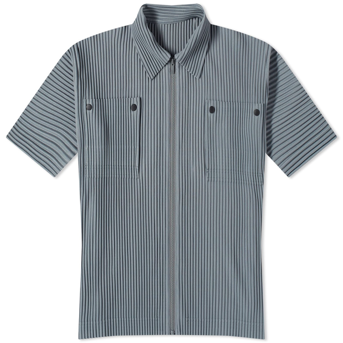 Grey Pleated shirt with short sleeves Issey Miyake Homme Plisse